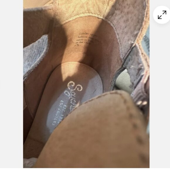 Seychelles Booties Ankle Boots Women's 7.5 Nude Leather Western Buckle Strap - Picture 8 of 9